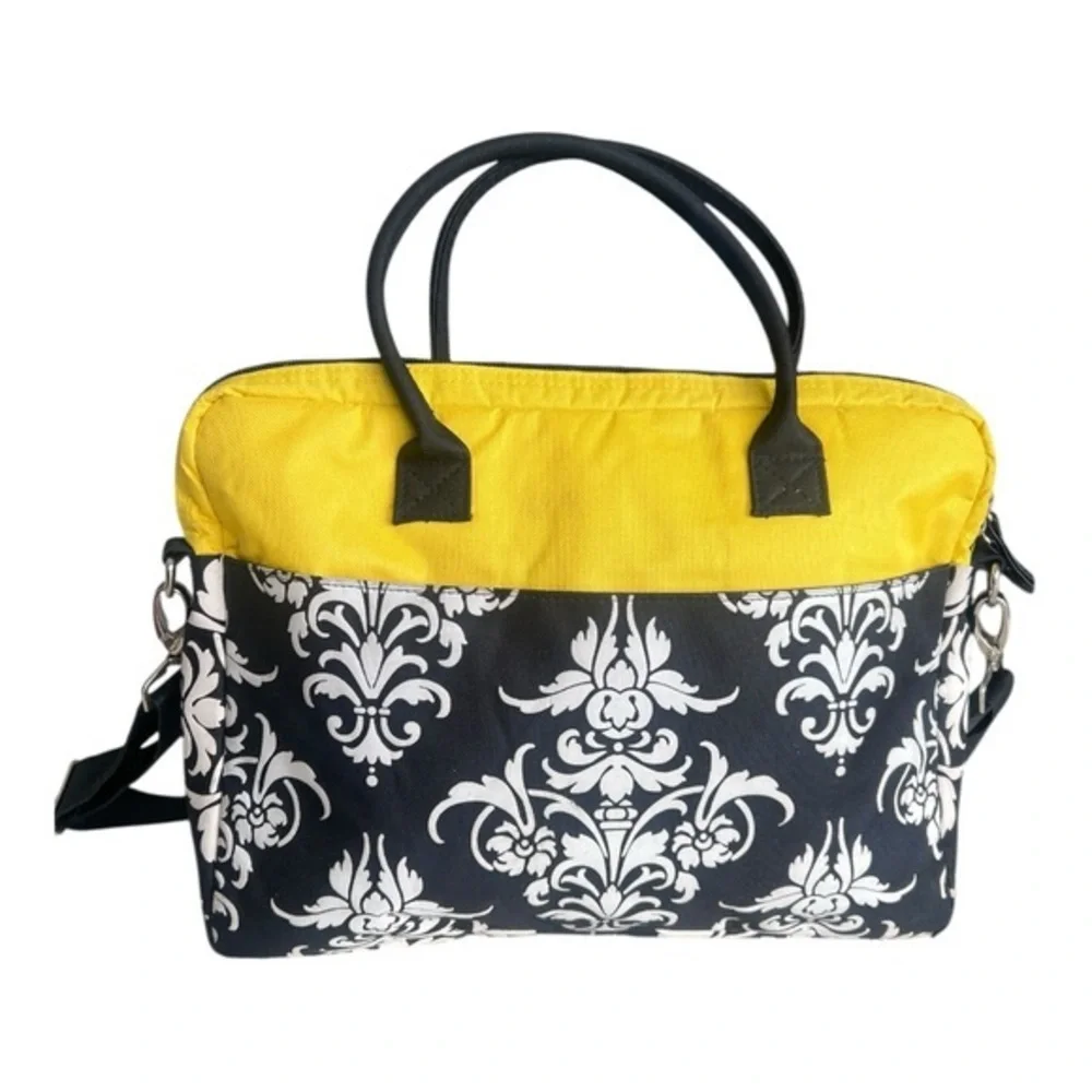 Jackie Jacqueline Savage Mcfee Laptop Travel Handbag With Canvas Shoulder Strap
